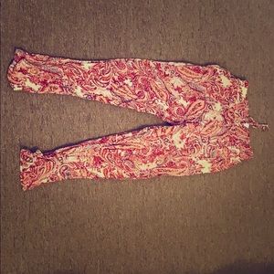 Red bohemian pants